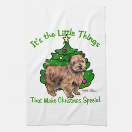 Norfolk Terrier Christmas Geschirrtuch