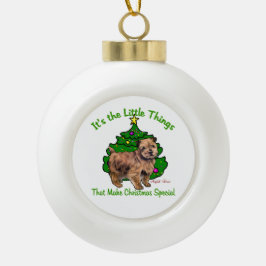 Norfolk Terrier Christmas Keramik Kugel-Ornament
