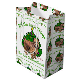 Norfolk Terrier Christmas Mittlere Geschenktüte
