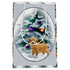 Norfolk Terrier Christmas Mittlere Geschenktüte