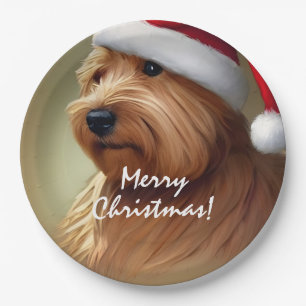 Norfolk Terrier Christmas Pappteller