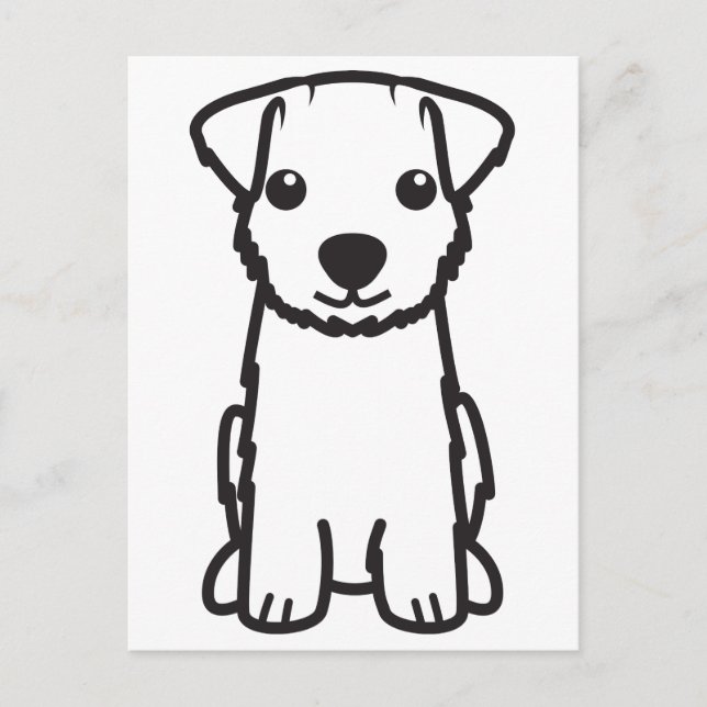 Norfolk Terrier Dog Cartoon Postkarte (Vorderseite)