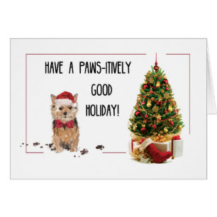 Norfolk Terrier Funny Christmas Dog mit Baum