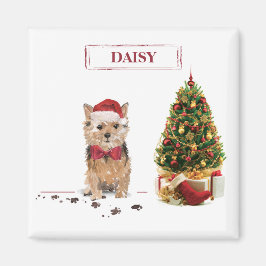 Norfolk Terrier Funny Christmas Dog mit Baum Magnet