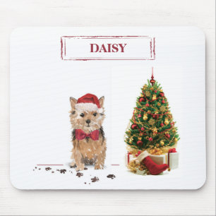 Norfolk Terrier Funny Christmas Dog mit Baum Mousepad
