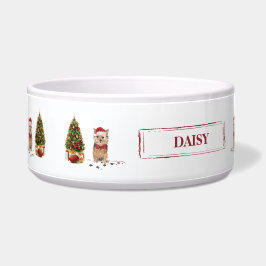 Norfolk Terrier Funny Christmas Dog mit Baum Napf