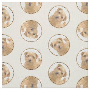 Norfolk Terrier Malerei Niedlich Original Hunde Ku Stoff