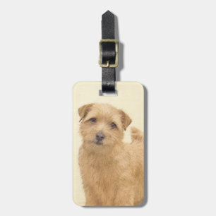 Norfolk Terrier Painting - Original Dog Art Gepäckanhänger