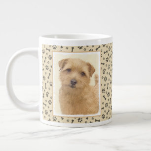 Norfolk Terrier Painting - Original Dog Art Jumbo-Tasse