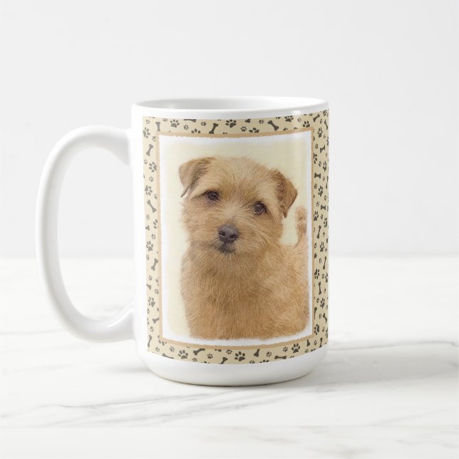 Norfolk Terrier Painting - Original Dog Art Kaffeetasse (Links)