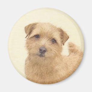 Norfolk Terrier Painting - Original Dog Art Magnet
