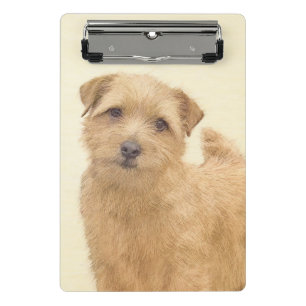 Norfolk Terrier Painting - Original Dog Art Mini Klemmbrett