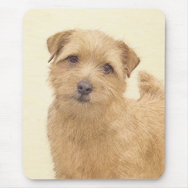 Norfolk Terrier Painting - Original Dog Art Mousepad (Vorne)