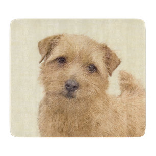 Norfolk Terrier Painting - Original Dog Art Schneidebrett
