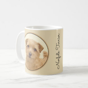 Norfolk Terrier Painting - Original Hund Kunst Kaffeetasse