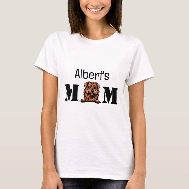 Norfolk Terrier Personalisierte Mama T-Shirt (Vorderseite)