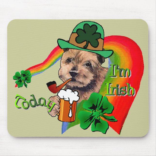 Norfolk Terrier St. Patrick's Day Mousepad (Vorne)