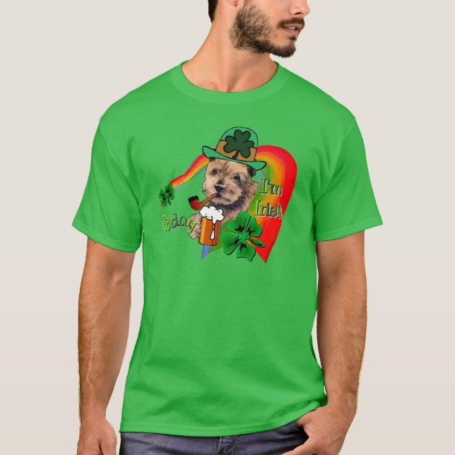 Norfolk Terrier St Patricks T-Shirt (Vorderseite)