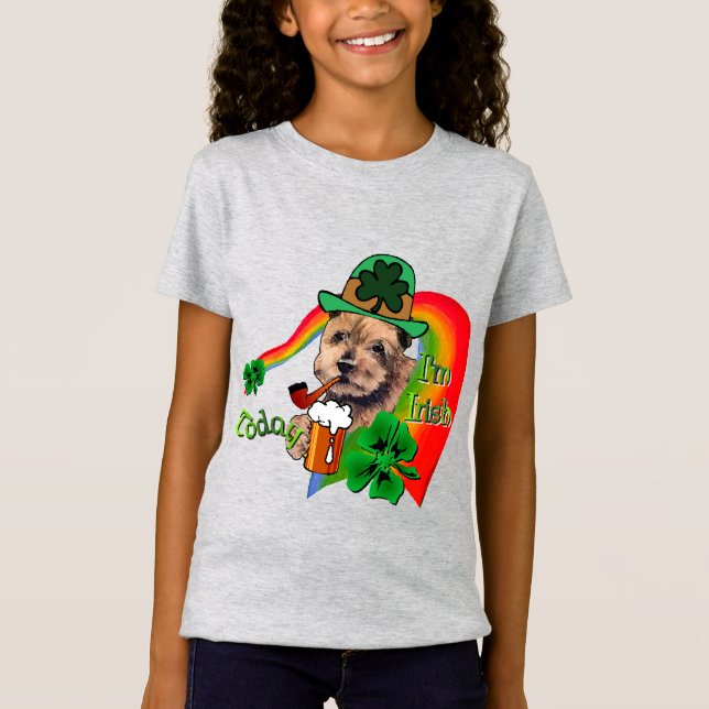Norfolk Terrier St Patricks T-Shirt (Vorderseite)