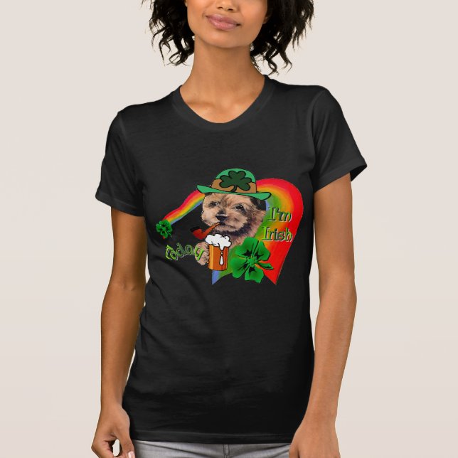 Norfolk Terrier St Patricks T-Shirt (Vorderseite)