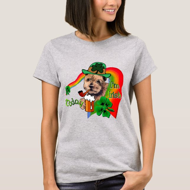 Norfolk Terrier St Patricks T-Shirt (Vorderseite)