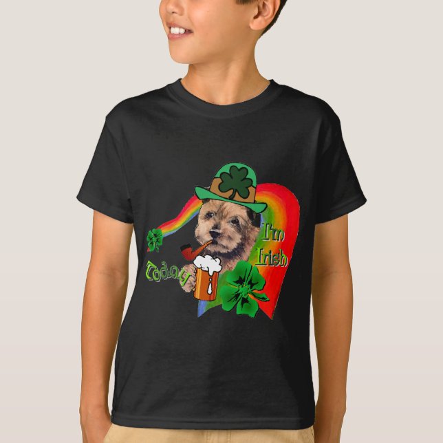 Norfolk Terrier St Patricks T-Shirt (Vorderseite)