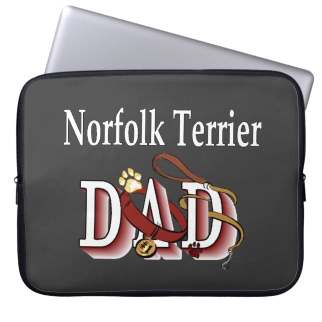 Norfolk Terrier Vater Gifts Laptopschutzhülle (Vorderseite)