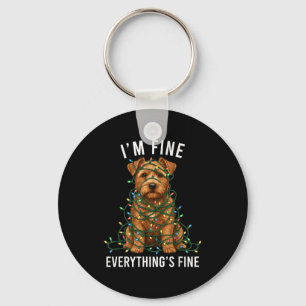 Norfolk Terrier Weihnachten Mir geht's gut Alles i Schlüsselanhänger