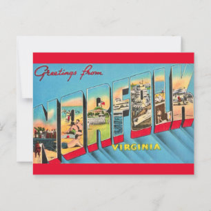 Norfolk VA Grußkarte Postkarte
