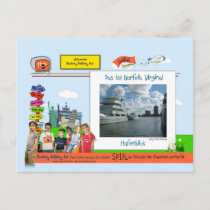 Norfolk, VA Postkarte