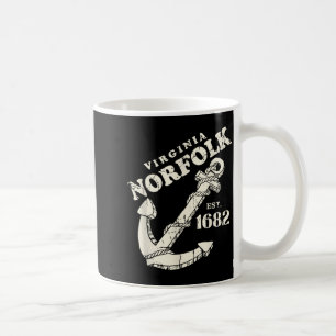 Norfolk Virginia EST 1682 Vintage Segelbootanker Kaffeetasse