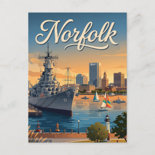 Norfolk, Virginia Postkarte