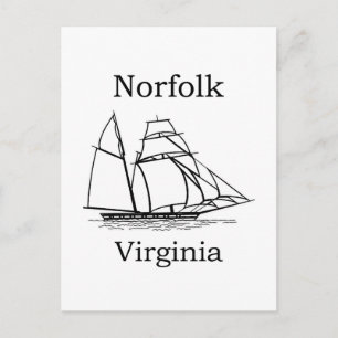 Norfolk Virginia Tall Ships Logo Postkarte