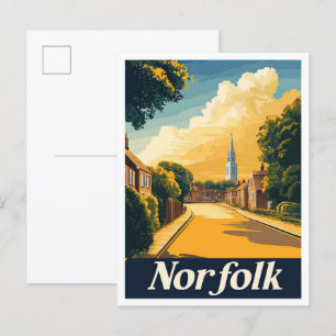 Norfolk Virginia USA Vintage Reiseillustration Postkarte