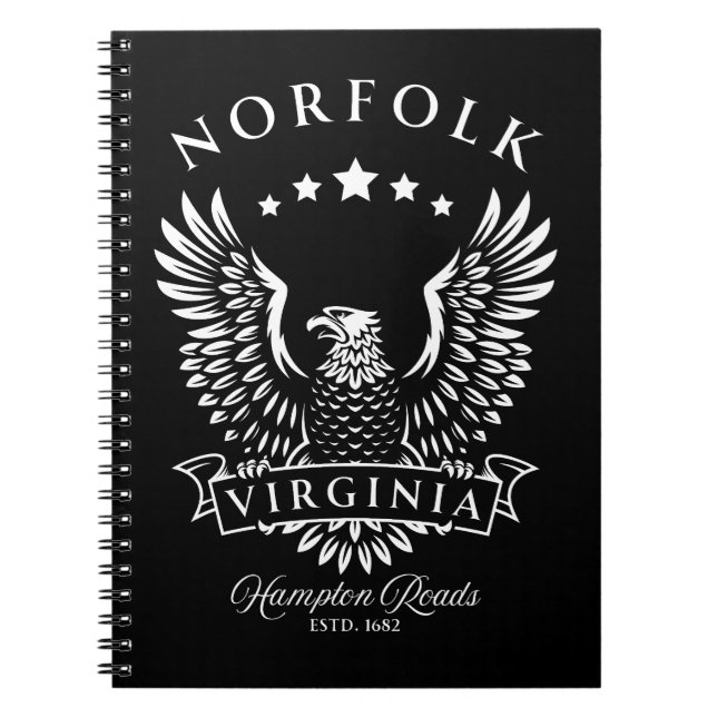 Norfolk Virginia Vintag Eagle Notizblock (Vorderseite)