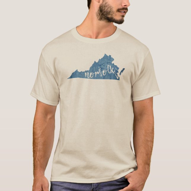 Norfolk Virginia Wood Grain T-Shirt (Vorderseite)