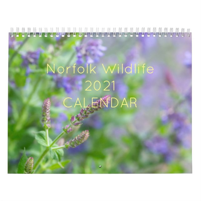 Norfolk-Wildtierkalender mit Blume und Tieren Kalender (Titelbild)