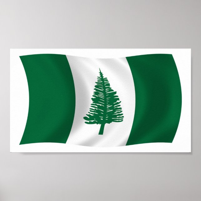 Norfolkinsel Flaggenplakat drucken Poster (Vorne)