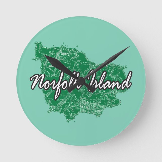 Norfolkinsel Runde Wanduhr (Vorderseite)