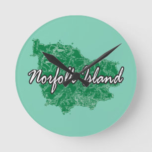 Norfolkinsel Runde Wanduhr