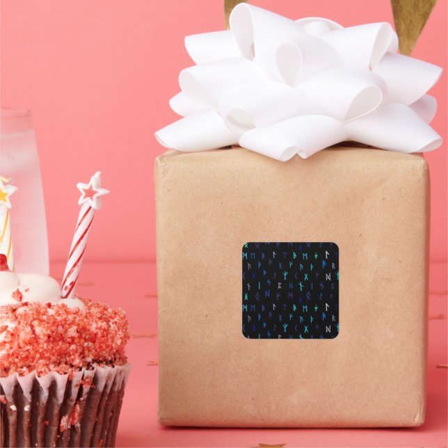 Norge bei Nachtklebern Quadratischer Aufkleber (Party)