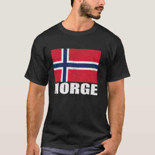 Norge Flag Grunge Vintag Souvenir Norwegen T-Shirt
