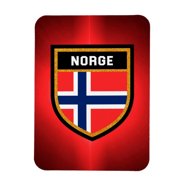 Norge Flag Magnet (Vertikal)