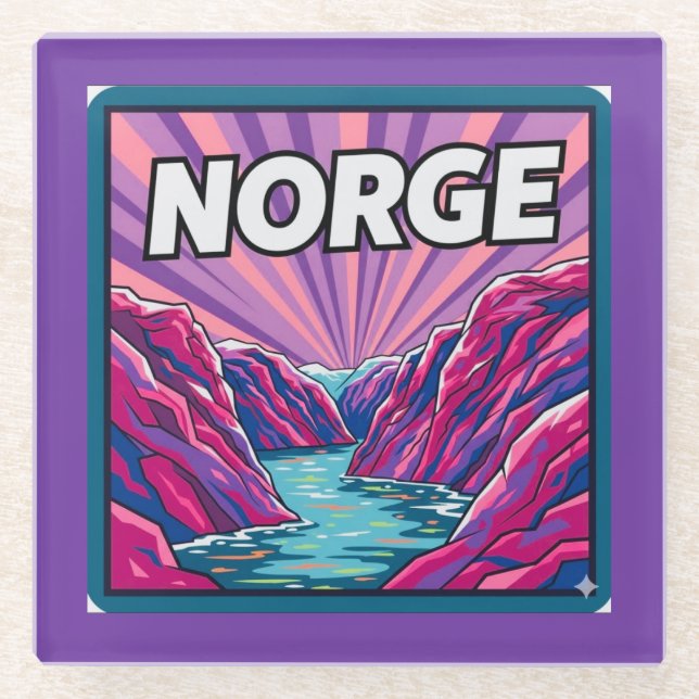 Norge Norway Geirangerfjords Fjords Coaster Glasuntersetzer (Vorderseite)