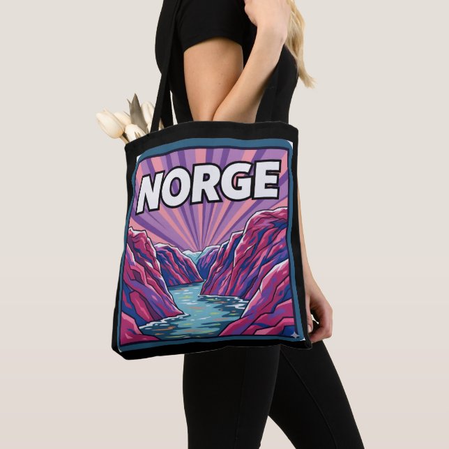 Norge Norwegian Geirangerfjord Fjords Tote Bag (Von Nahem)