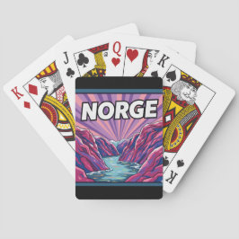 Norge Norwegian Geirangerfjords Fjords Poker Cards Spielkarten