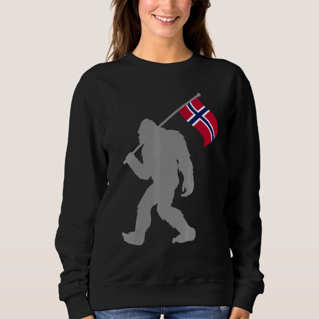 Norge oder norwegische Flagge auf norwegischer Fla Sweatshirt (Vorderseite)