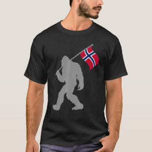 Norge oder norwegische Flagge auf norwegischer Fla T-Shirt