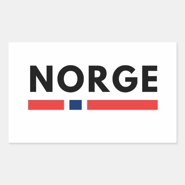 Norge Rechteckiger Aufkleber (Vorderseite)