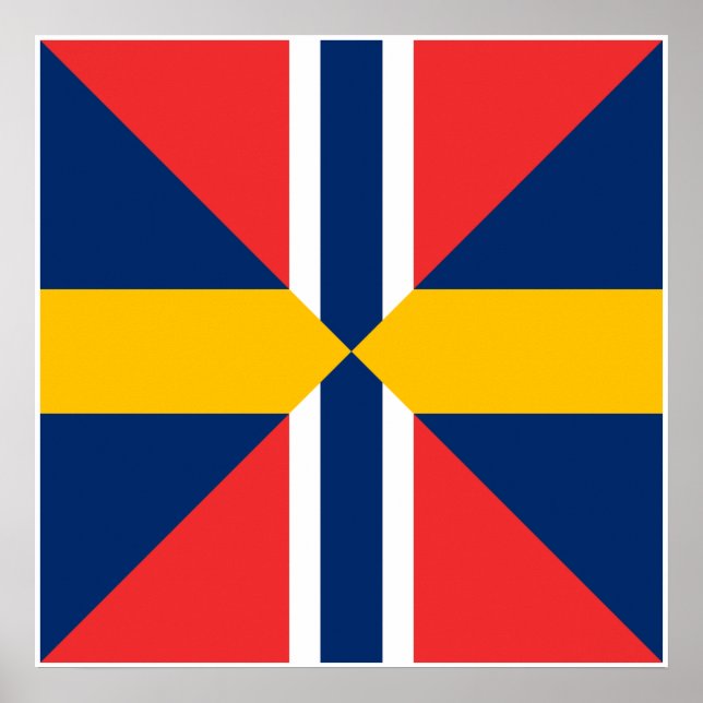 Norge Sverige Sildesalaten, Norwegen Poster (Vorne)
